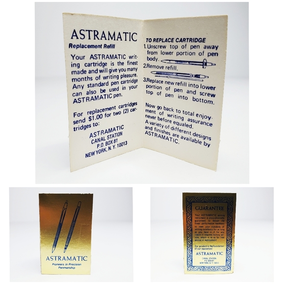 NIB Vintage 60s Bradley 'Astramatic' Gold Mech Pencil Gift Box 'Irvine Mesa Tow' - Picture 12 of 16
